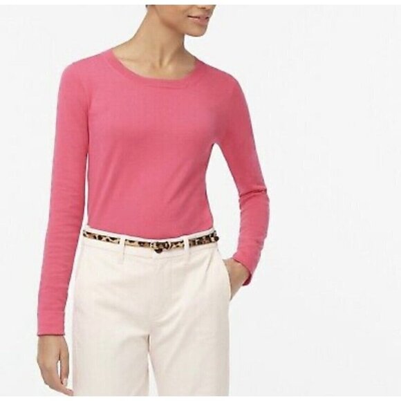 J Crew Womens Sz S Pink Cotton Knit Crewneck Pullover Sweater - Picture 8 of 9